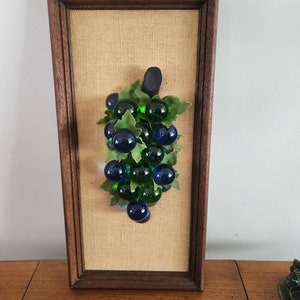 Mid century modern lucite grapes wall hanging plaque