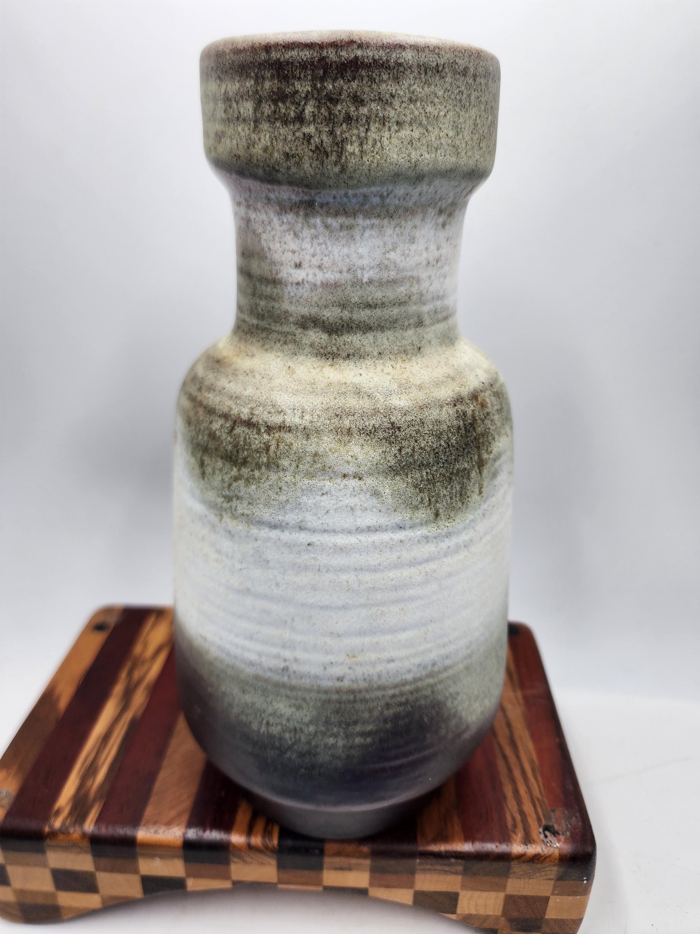 Carstens Tonnieshof Studio Fat Lava 陶器花瓶 西ドイツ 10インチ MCM