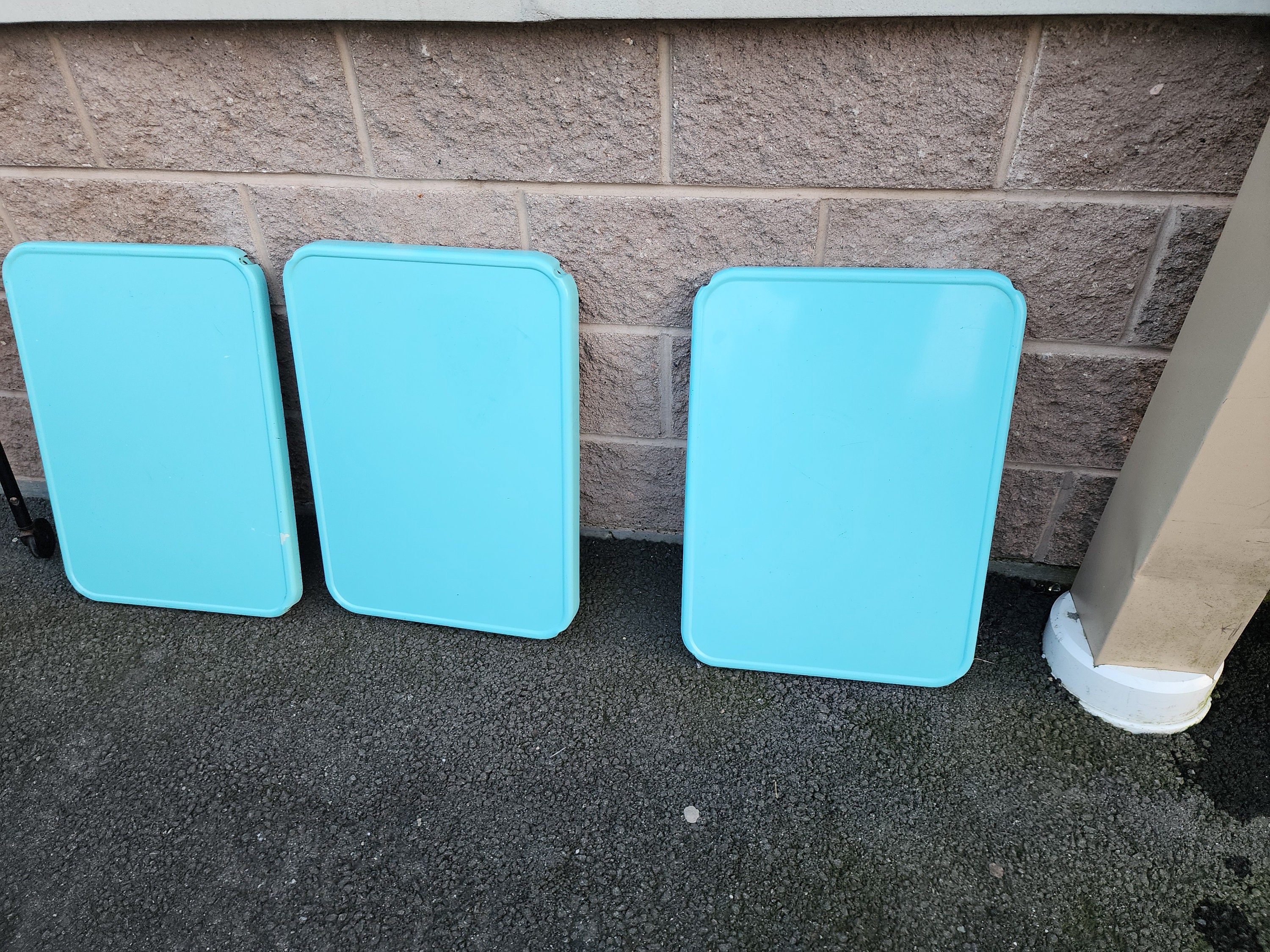 Cosco Mid Century Modern Kitchen Cart Teal Black Bar Cart Three