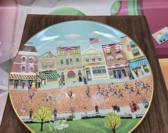 ROYAL DOULTON bord met 'Fourth of July Parade'-verzamelbord 1982