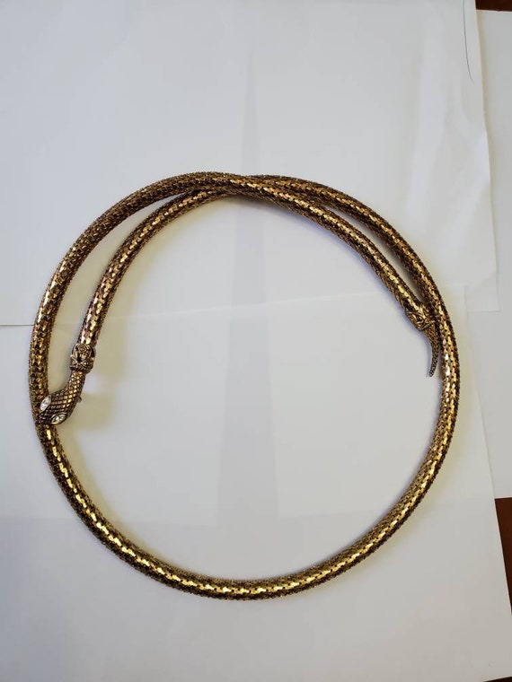 Vintage gold color snake belt