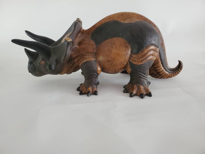Vintage Dennis Thompson Sculpture Clay Triceratop Dinosaur Snobhog ...