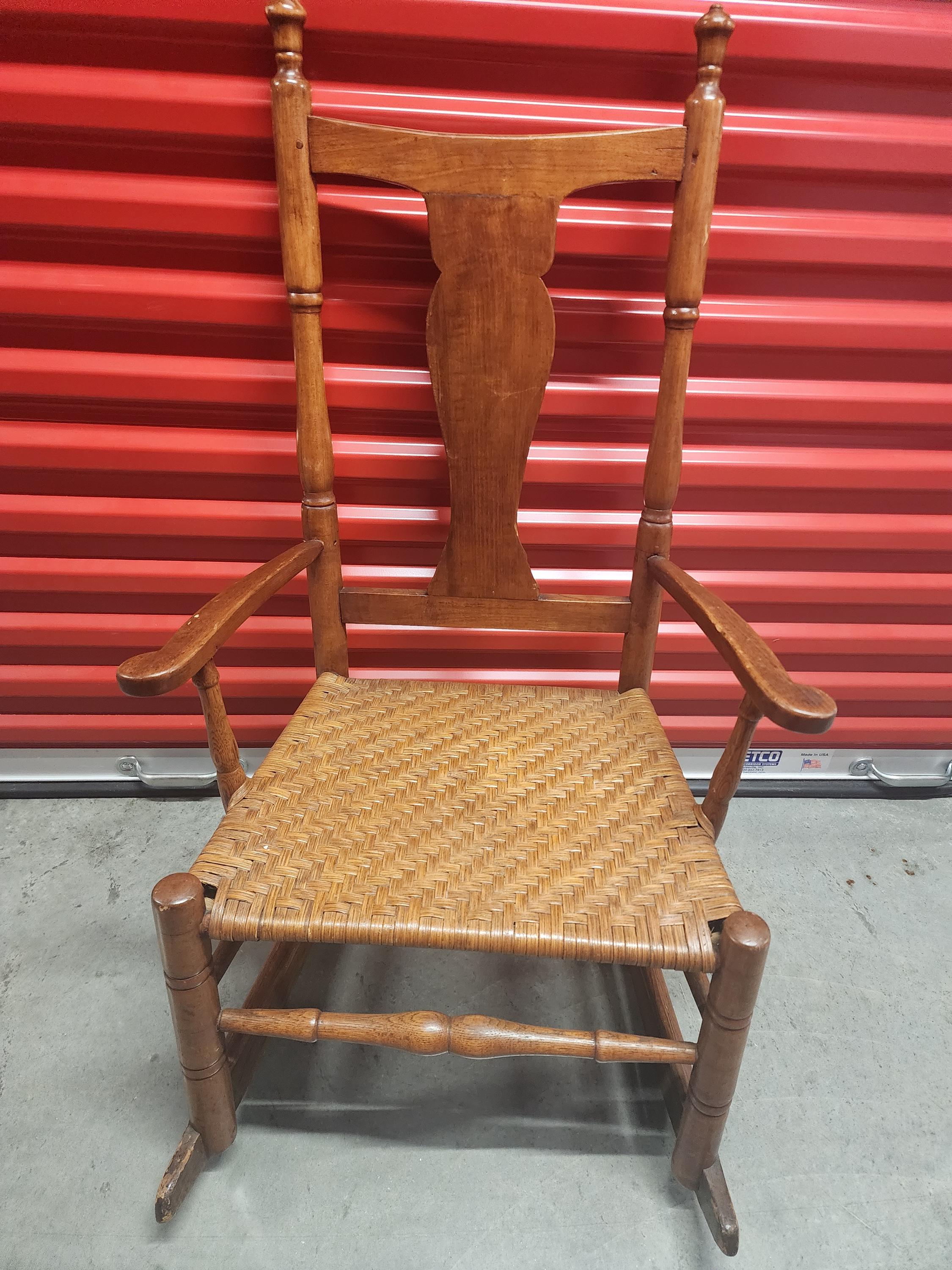 USA ヴィンテージ チェアー Antique Early American Delaware River Valley Arm Rocking Chair