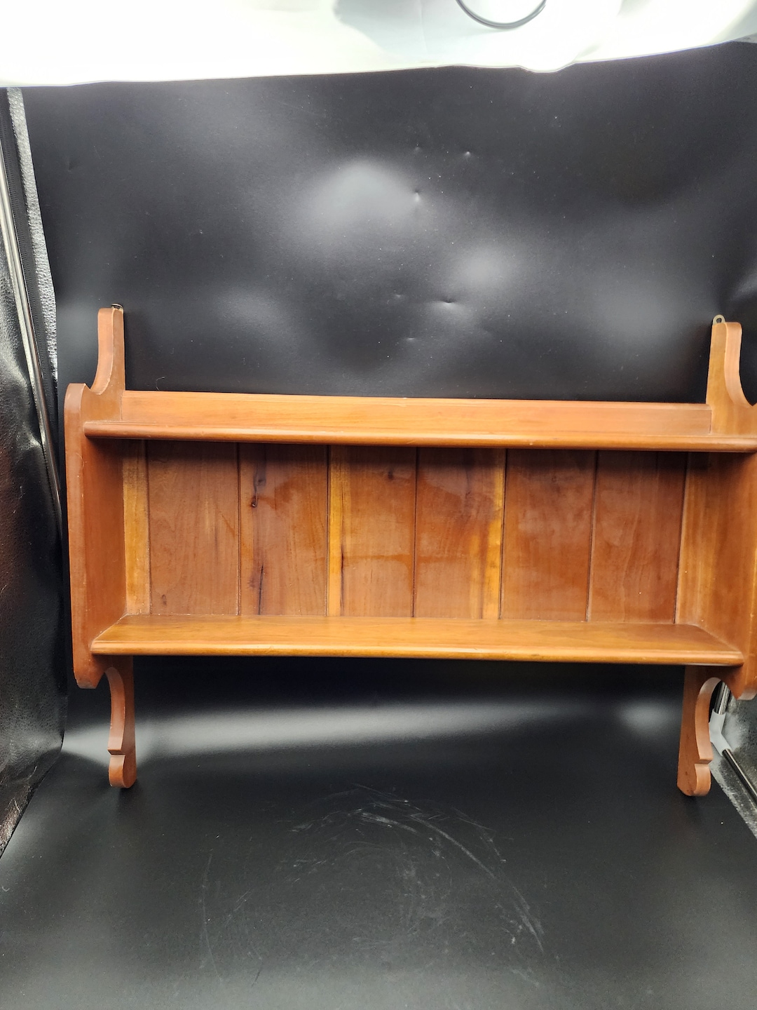 Vintage Floating Shelf Solid Cherry Wood Shiplap Back Etsy