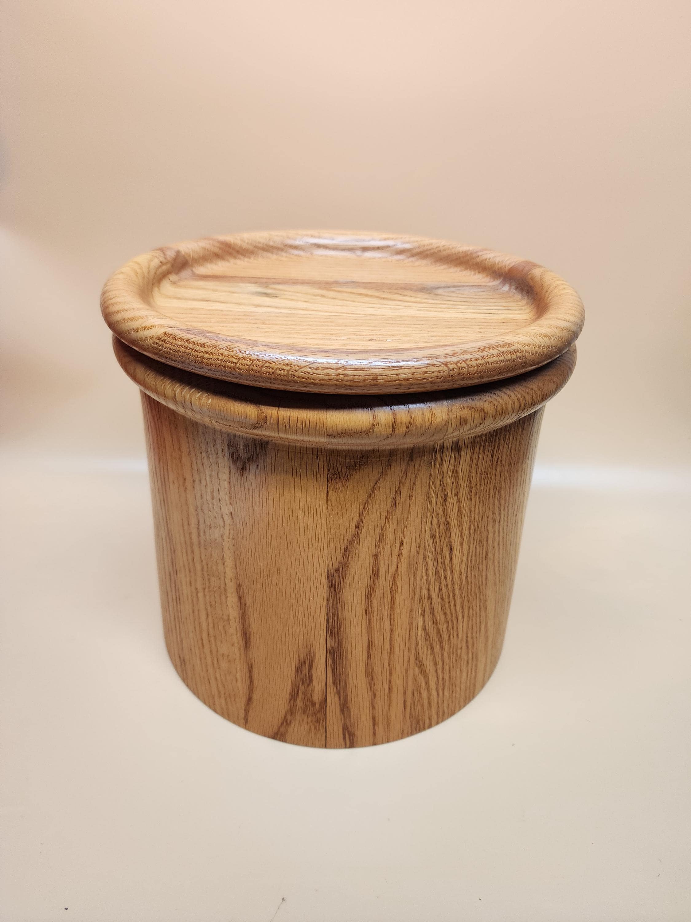 Vermillion Wood Products Missouri Solid Oak Ice Bucket Plastic