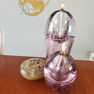 Pair of oil lamp Poland wick