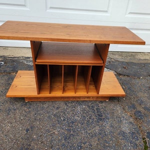 Danish teak stereo cabinet entertainment center record cabinet Mid-century modern teak