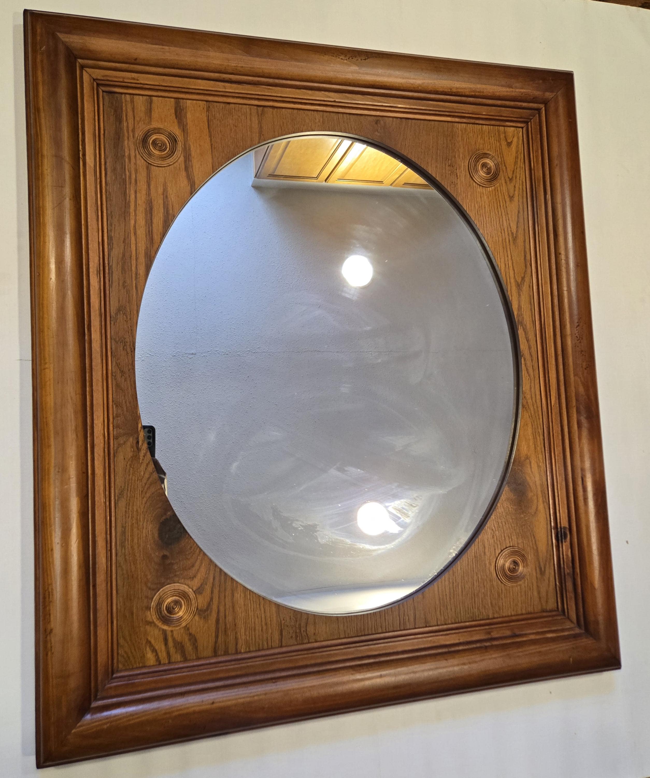 Oak and Pine Continental Tapestry Mirror - Broyhill - 40