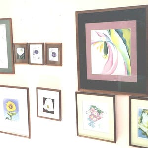 Teak picture frame mid century modern rectangle teak frames collages  wall lot solid teak wood 11 total frames wall galleries family tree