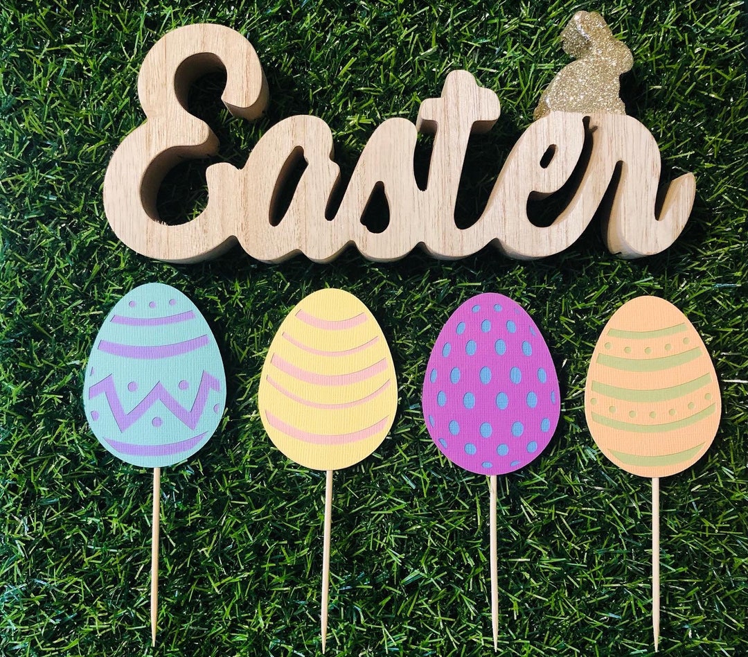 Easter Cupcake Toppers, Easter, Eggs, Easter Celebration, Easter Egg
