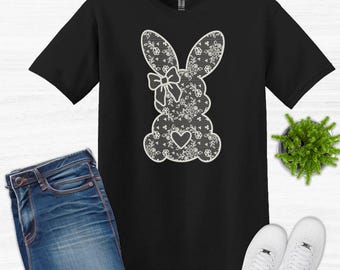 Easter Bunny Lace Elegant Shirt