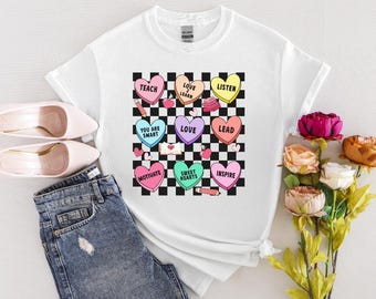 CHECKERS TEACHER Valentine's Day Teacher Shirt