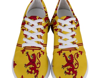 Best New Scotland Rampant Lion Flag Men's Lightweight Sports Athletic Running Shoes Sneakers Free Shipping