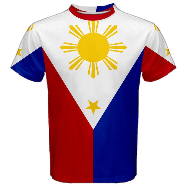 Nieuwe Filippijnen Filipijnse vlag gesublimeerde mannen sport volledige print Mesh t-shirt T-shirt maat S-4XL