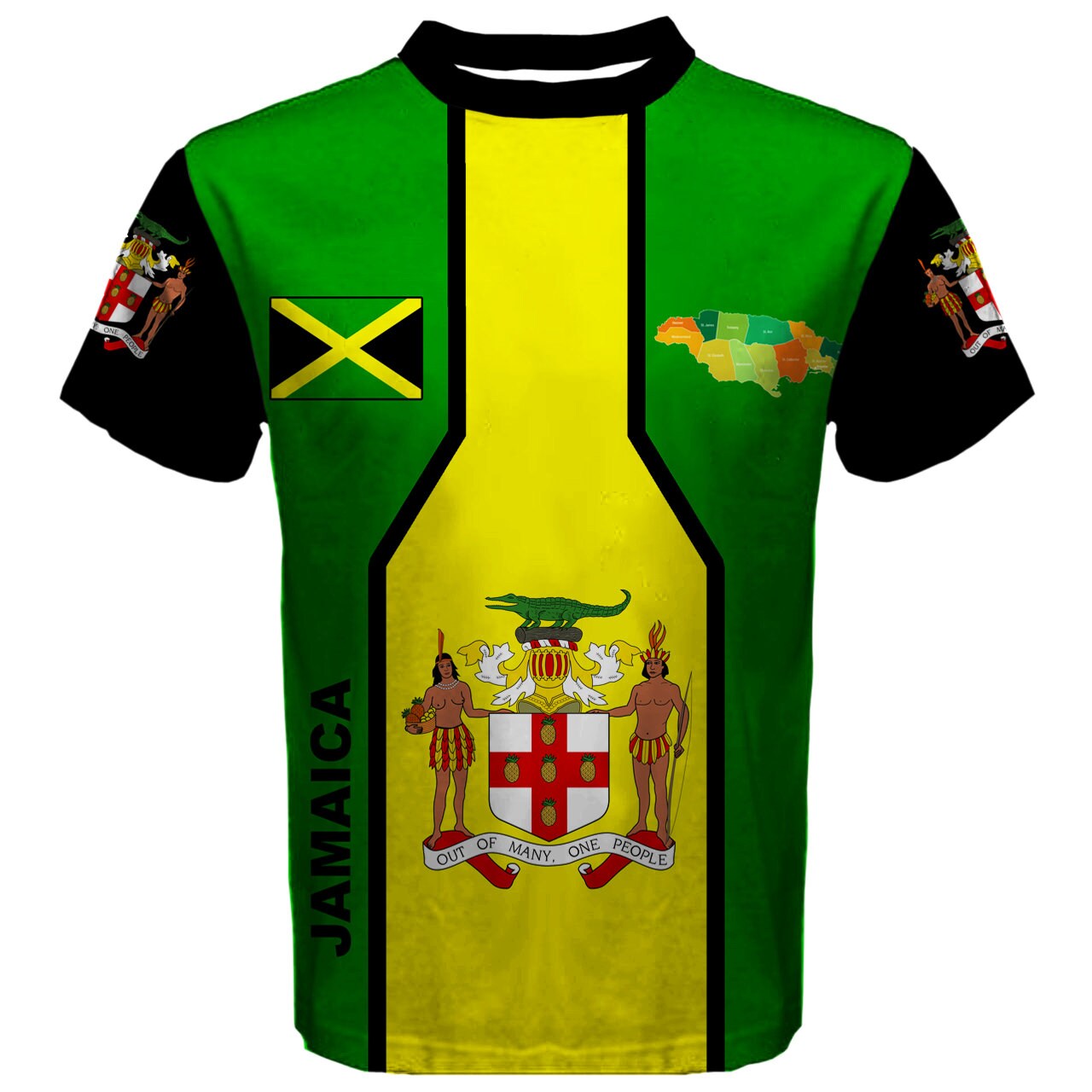 New JAMDOWN Jamaican Country National Jamaica Flag Coat of Etsy