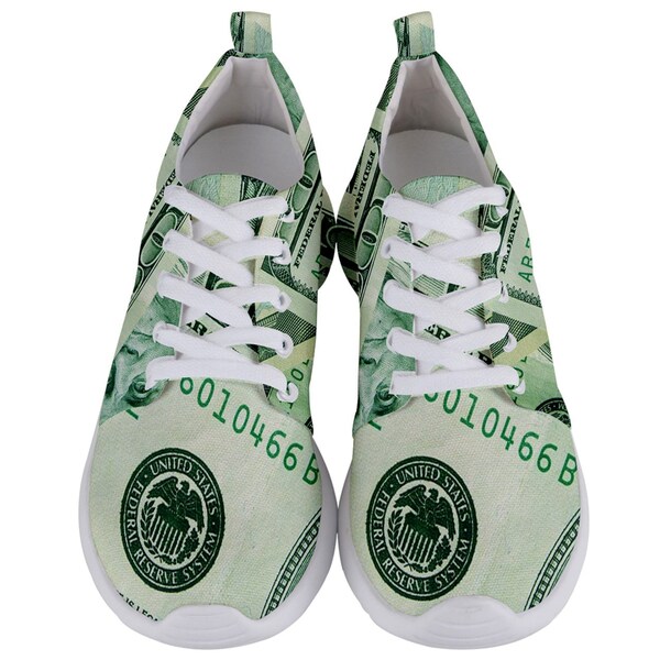 Dollar Money Pattern Print Sneaker Shoes For Men Women