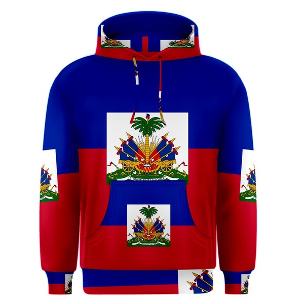 New Haiti Haitian Flagge Sublimation Herren Pullover Kapuzenpullover Größe S-5XL