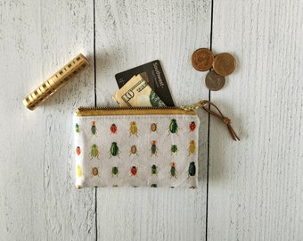 Rifle Paper Co gold beetle coin purse, mini wallet