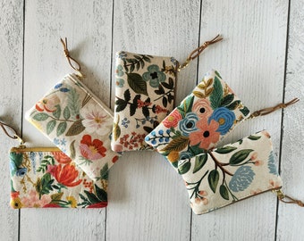 Rifle Paper Co floral coin purse, mini wallet