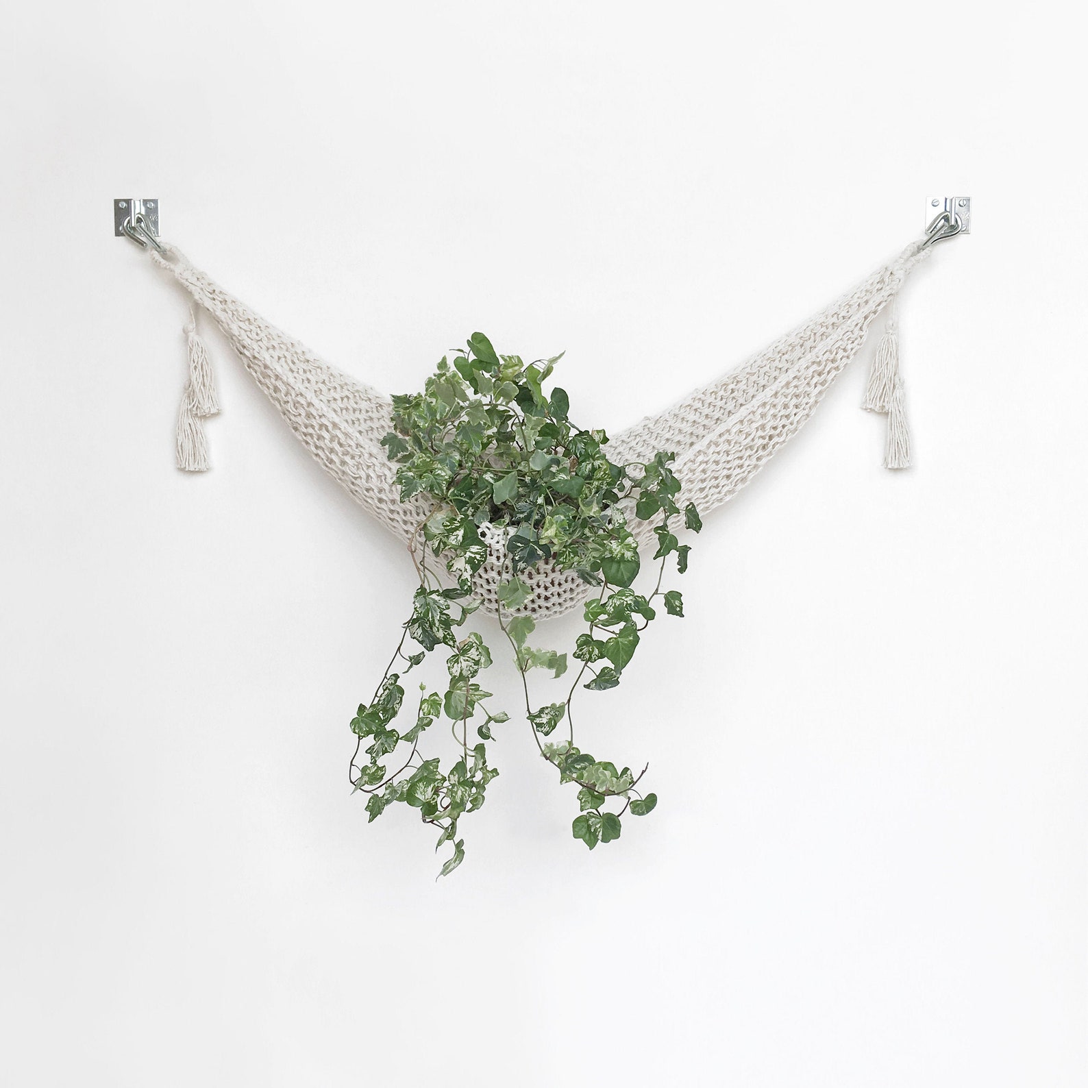 Plant Hammock Knitted Hammock Plant Hanger Handmade in Etsy