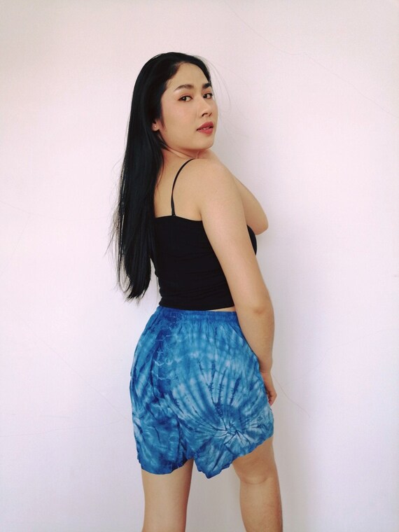 Women Shorts Fair Trade Bohemian Style Print Design Casual Beach Hippie Tribal Rayon Shorts Gypsy Thai Elephant Yoga Pants PN-01-SHO-06