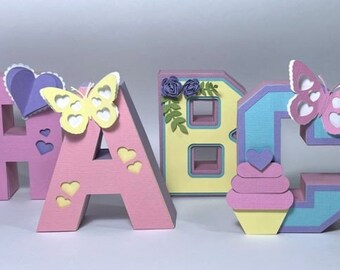 3D Letters SVG A-Z 0-9