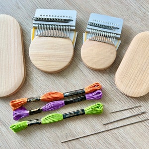 Set of two speedweve, 21 and 14 hooks, Darning loom, Darning tool, Mending loom, weaving loom, Visiblemending,