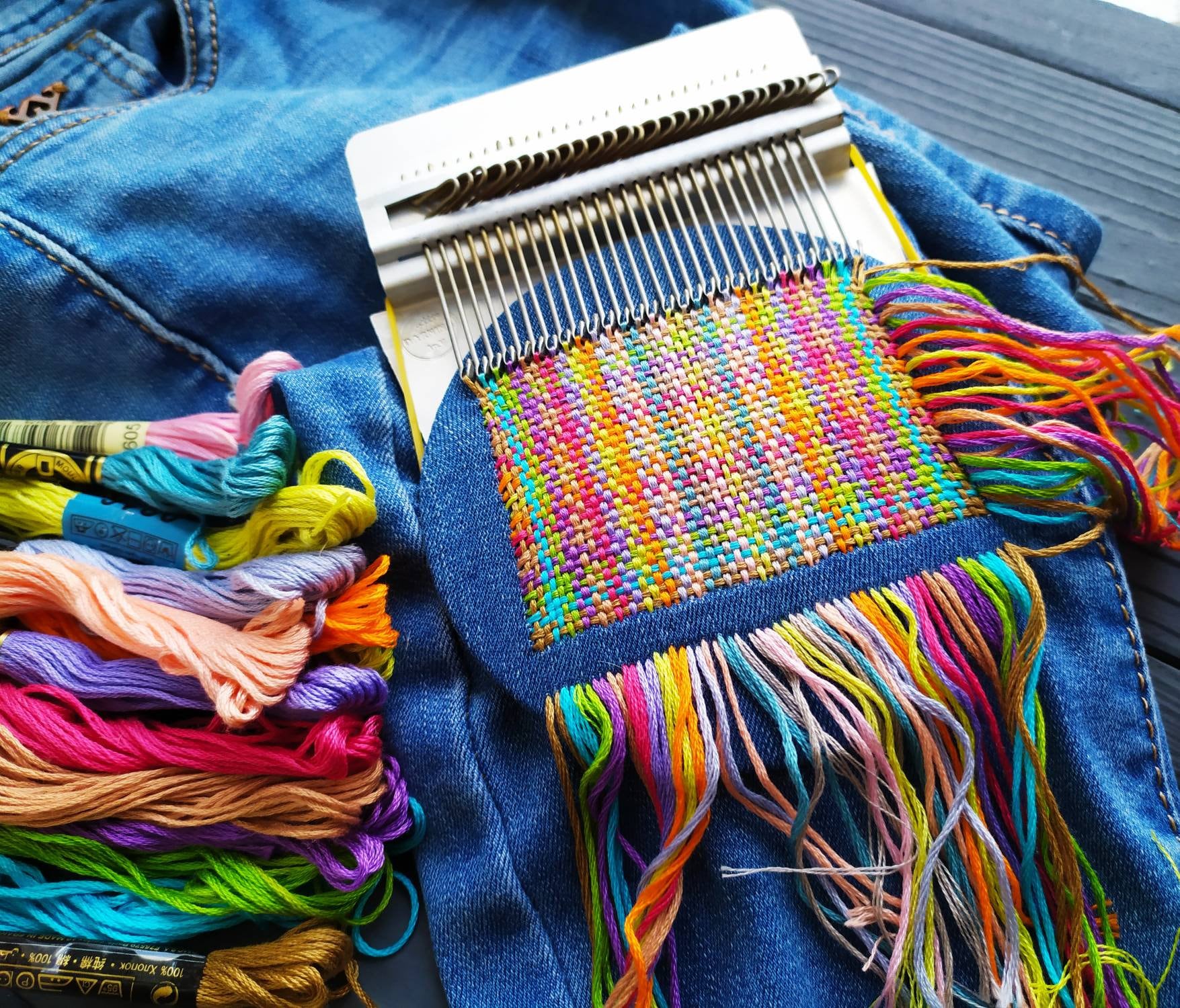 Mini Webstuhl Speedweve - Einfache Stopfmaschine Für Kleidung Mit 10 Haken