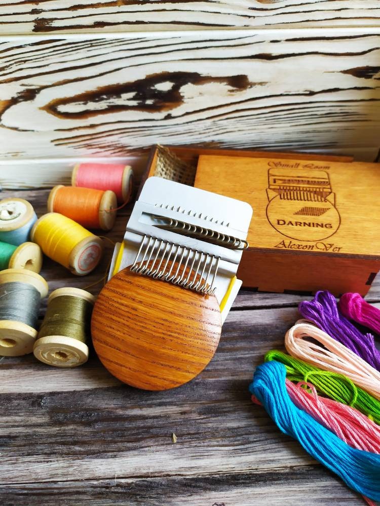 14 Crochets Petit outil de tissage de type métier à tisser-speedweve,Machine à Repriser La Plus Pratique,Arts De Tissage De Bricolage Créatifs Multi-artisanat,Pouvant être raccommodés des vêtement