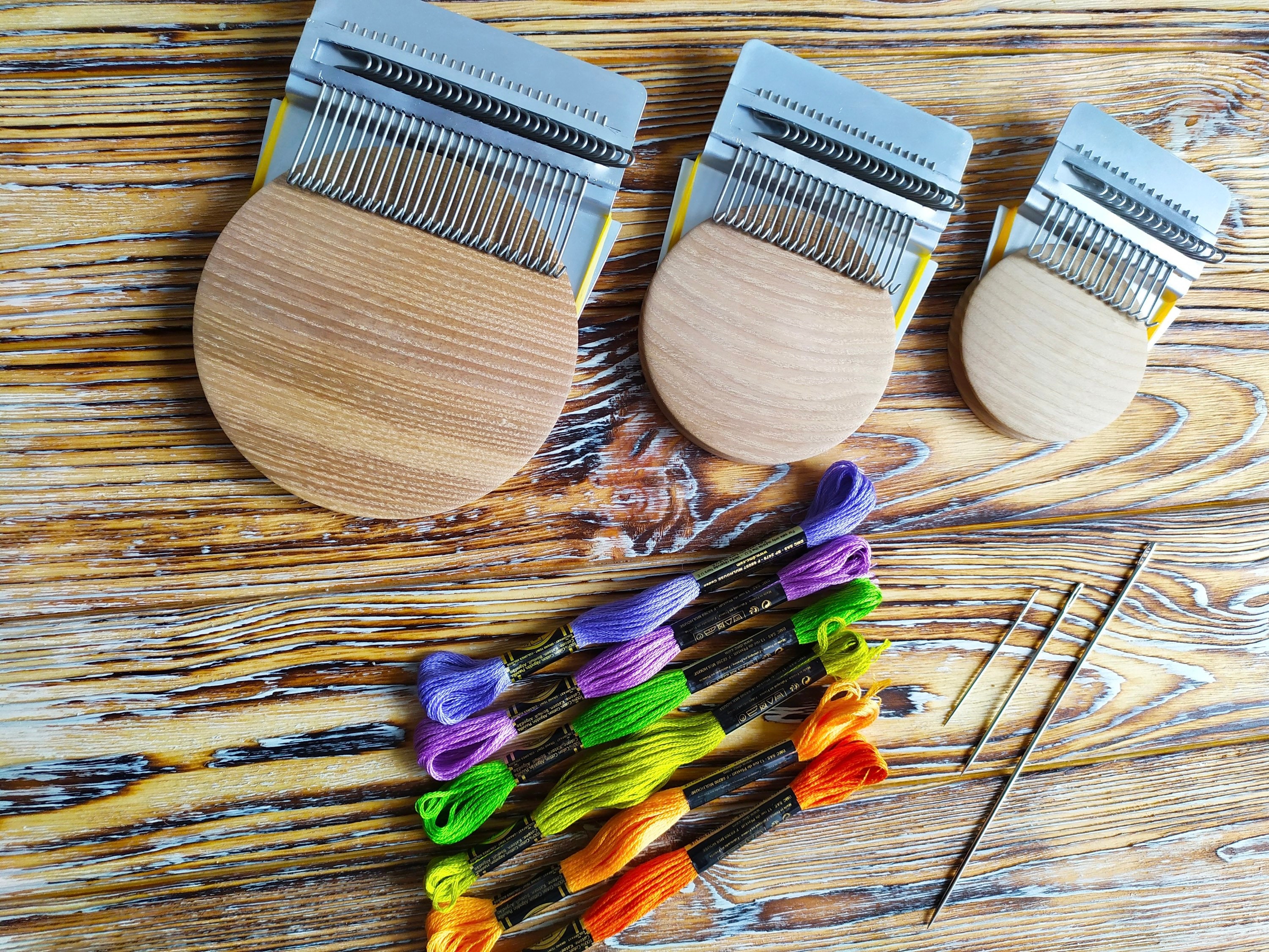 ワイテルズ ブランケット Set of Three Mending Loom/tools 28 Hooks, 21 Hooks, 14 Hooks