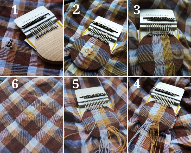 Speedweve loom, Mending loom, Small Loom, Darning Machine, Darning needle, Darning tool, Weaving loom, Rapid darner image 7