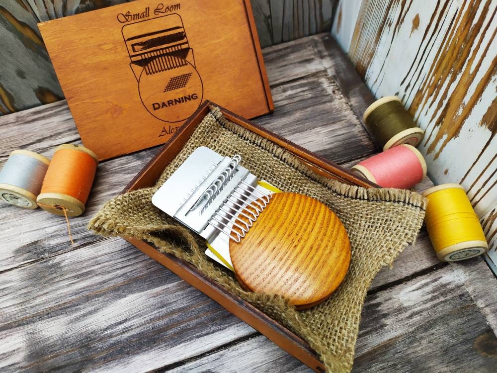 14 Crochets Petit outil de tissage de type métier à tisser-speedweve,Machine à Repriser La Plus Pratique,Arts De Tissage De Bricolage Créatifs Multi-artisanat,Pouvant être raccommodés des vêtement