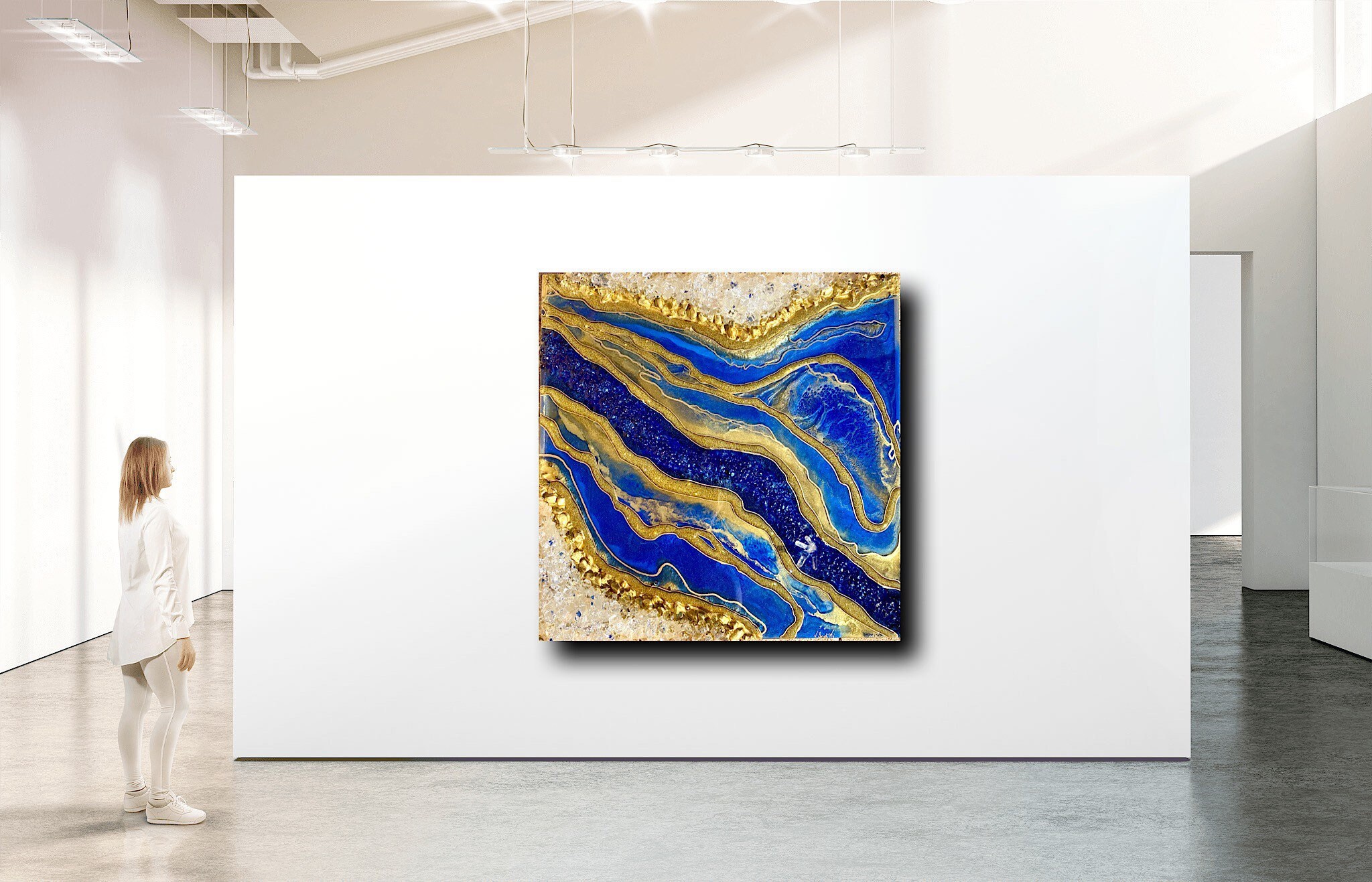 Beautiful Blue and Gold Geode image