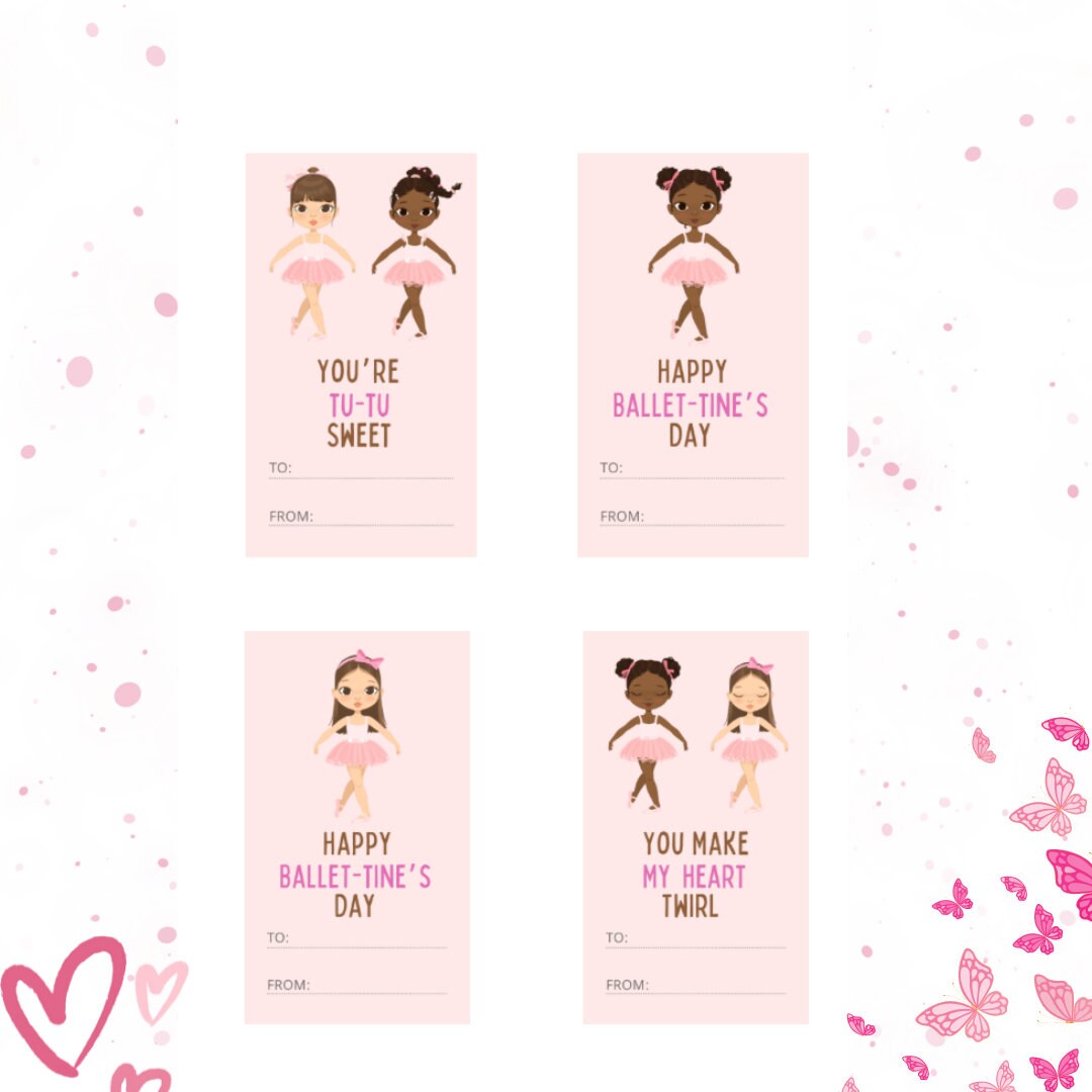 Ballerina Gift Tags Ballerina Valentine Gift Tags Gift Tags Valentine ...