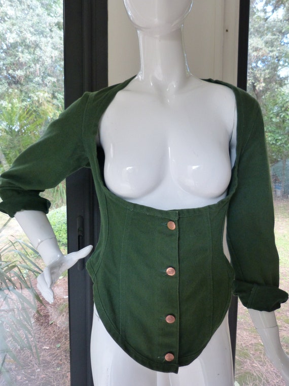 RARE veste corset soulignant la poitrine de Gault