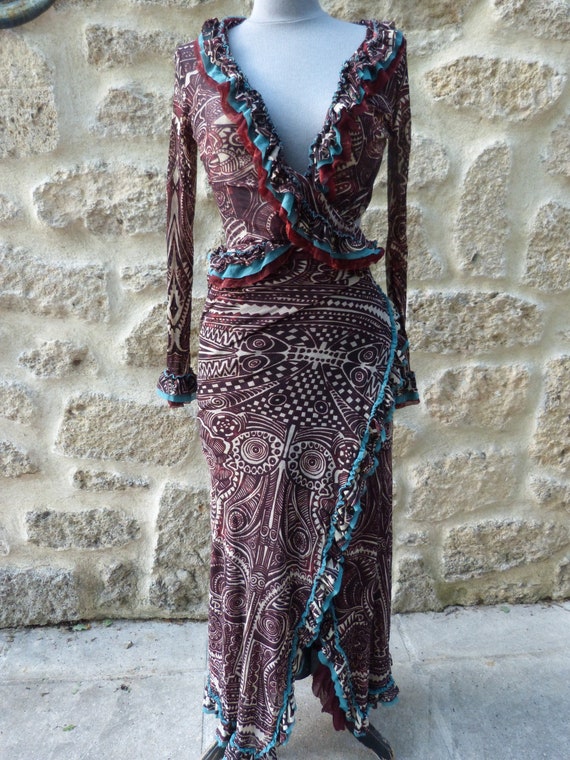 Gaultier skirt set pareo skirt and top