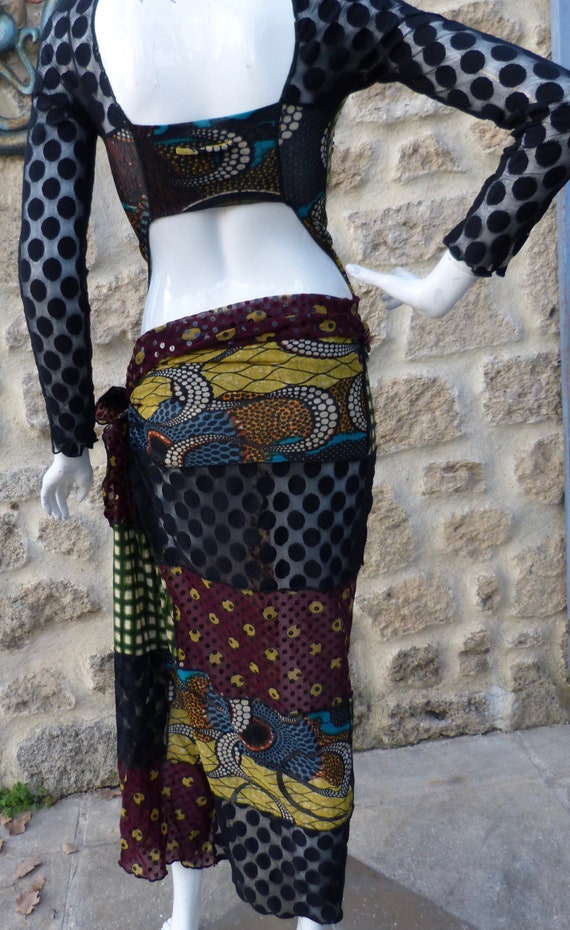 Gaultier mesh set topless back and pareo