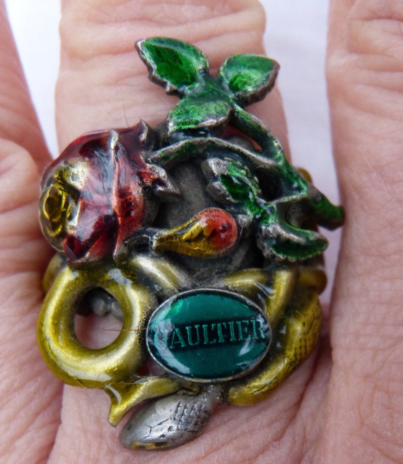 Gaultier enamelled ring