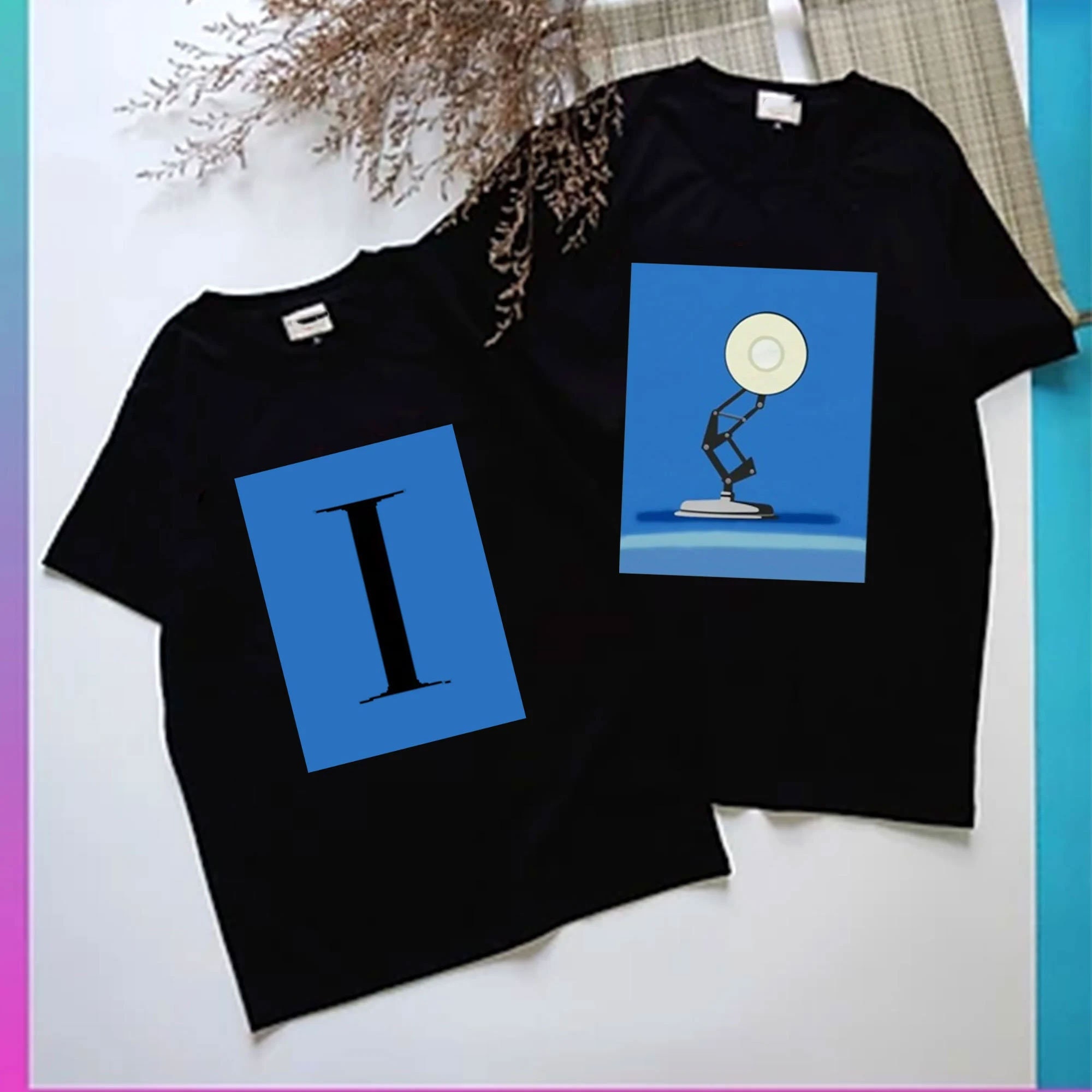 pixar lamp couples shirt