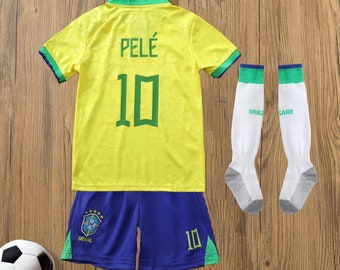 Maillot de football Brésil Pelé jaune Home Casa Premium, Maillot de football Neymar Jr pour jeune, Maillot de football Brésil Neymar 10, Maillot de football 2022