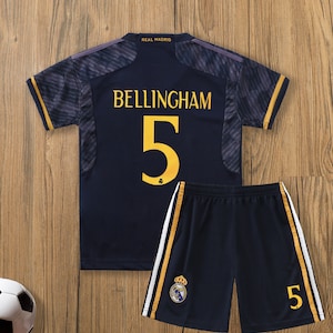 Real Madrid Home 2023/24 Bellingham 5,Real Madrid Home Vini Jr.7 KIDS Jersey 2023-2024,Madrid Vini Jr. 7 Away New 2023/2024 Soccer Jersey image 5