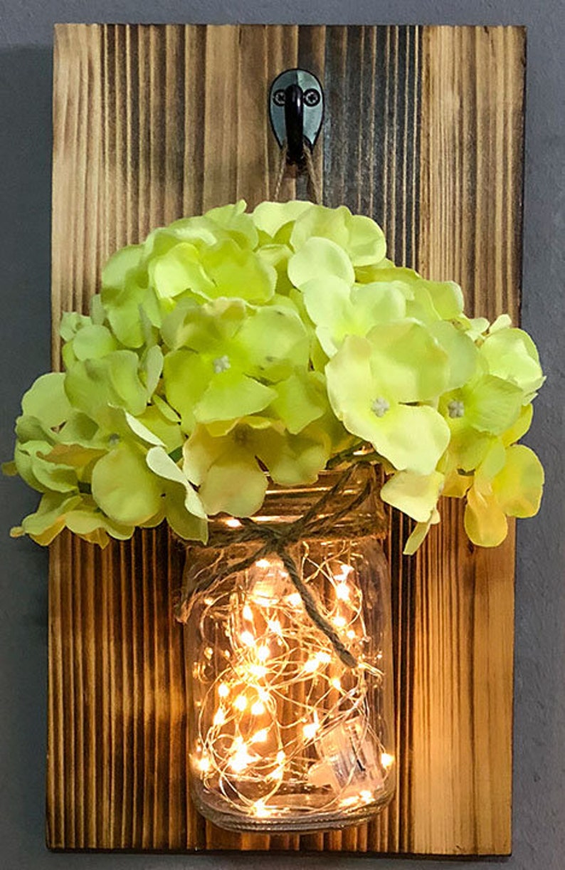 Greenery Mason Jar Decor Rustic Wall Décor Etsy