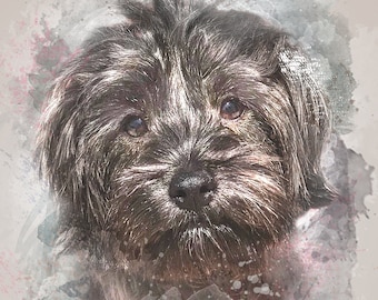 CUSTOM PET PORTRAIT/Watercolour Pet Portrait/Custom Pet Memorial/Portrait Dog Cat Portrait/Pet Illustration/Dog Portrait/ Christmas Gift