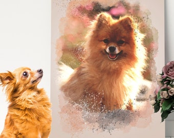 CUSTOM PET PORTRAIT/Watercolour Pet Portrait/Custom Pet Memorial/Portrait Dog Cat Portrait/Pet Illustration/Dog Portrait/ Christmas Gift
