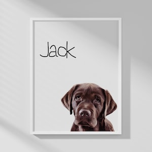 CUSTOM PET PORTRAIT/Peek-a-boo Pet Portrait/Custom Pet Memorial/Portrait Dog Cat Portrait/Pet Illustration/Dog Portrait/Father&#39;s Day