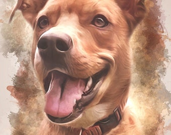 CUSTOM PET PORTRAIT/Watercolour Pet Portrait/Custom Pet Memorial/Portrait Dog Cat Portrait/Pet Illustration/Dog Portrait/ Christmas Gift