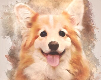 CUSTOM PET PORTRAIT/Watercolour Pet Portrait/Custom Pet Memorial/Portrait Dog Cat Portrait/Pet Illustration/Dog Portrait/ Christmas Gift