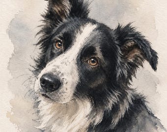 CUSTOM PET PORTRAIT/Watercolor Pet Portrait/Custom Pet Memorial/Portrait Dog Cat Portrait/Pet Illustration/Dog Portrait/Christmas Gift