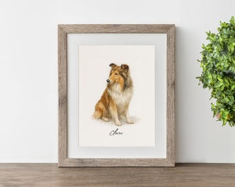 CUSTOM PET PORTRAIT/Watercolor Pet Portrait-white/Custom Pet Memorial/Portrait Dog Cat Portrait/Pet Illustration/Dog Portrait/Christmas Gift