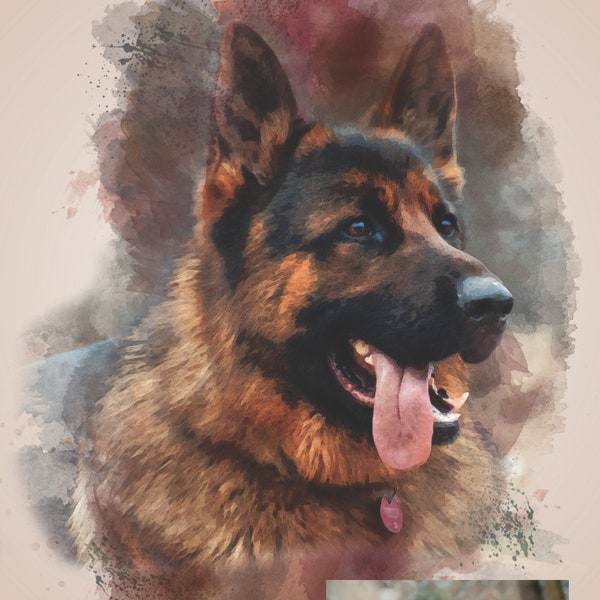 CUSTOM PET PORTRAIT/Watercolor Pet Portrait/Custom Pet Memorial/Portrait Dog Cat Portrait/Pet Illustration/Dog Portrait/Christmas Gift